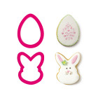 Комплект резци Decora - Великденско яйце и лице на зайче