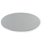 Луксозна кръгла основа Decora - тънка сребро - 36 см