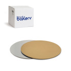 Луксозна кръгла основа Bakery - тънка злато/сребро - 28 см