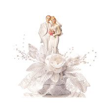 Декоративни фигури - младоженци с цветя
