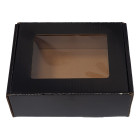 Кутия с прозорец черна - 170x130x60 мм
