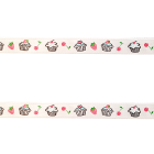 Декоративна лента - мъфини бяла