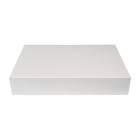 Картонена бяла кутия за сладки 44x33х7.5 см