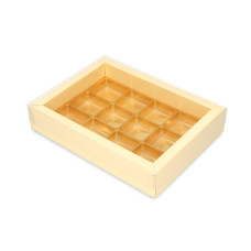 Аксесоари за украса - Луксозна кутия за шоколадови бонбони - 12 гнезда