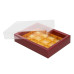 Аксесоари за украса - Луксозна кутия за шоколадови бонбони бордо - 12 гнезда