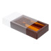 Аксесоари за украса - Луксозна кутия за шоколадови бонбони кестенява - 8 гнезда