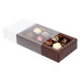 Луксозна кутия за шоколадови бонбони кестенява - 8 гнезда