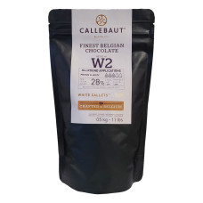Кувертюр на топчета Callebaut - бял шоколад 0.5 кг