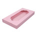 Декоративна кутия с прозорец за шоколад 16.5х8х1.5 см - розова