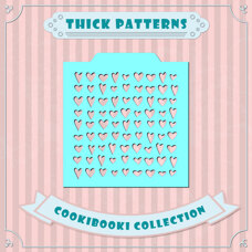 Пластмасов шаблон - сърца #01