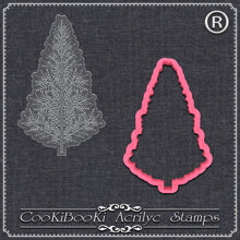 Акрилна щампа с резец - Коледна елха