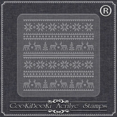 Щампи и текстури - Акрилна щампа - Коледен десен