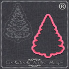 Акрилна щампа с резец - елха със сняг