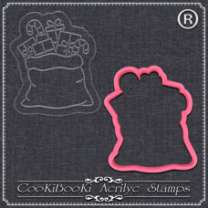 Акрилна щампа с резец - Коледен чувал с подаръци