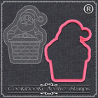 Акрилна щампа с резец - Дядо Коледа в комин