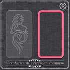 Акрилна щампа с резец - силует на бременна жена