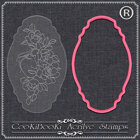 Акрилна щампа с резец - силует на дама с цветя