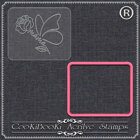 Акрилна щампа с резец - роза с пеперуда