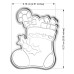 Резци на форми - Резец с щампа - коледно чорапче