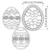 Резци на форми - Резец с щампи - Великденско яйце 3 бр. #02