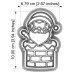 Резци на форми - Резец с щампа - Дядо Коледа в комин