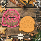 Резец с щампа - глава Дядо Коледа #03