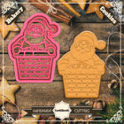 Резец с щампа - Дядо Коледа в комин