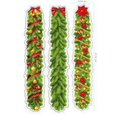 Коледа - Ядливи стикери - Коледни декоративни ивици #02