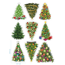 Коледа - Ядливи стикери - Коледни елхи