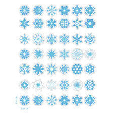 Коледа - Ядливи стикери - Коледни снежинки