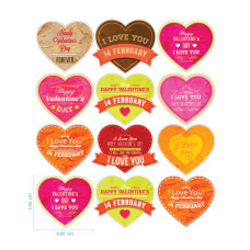 Свети Валентин - Ядливи стикери - сърчица Св. Валентин #01