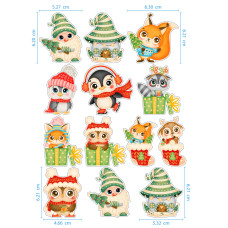 Коледа - Ядливи стикери - анимирани Коледни герои #03