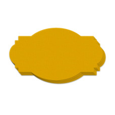 Аксесоари за украса - Картонени златисти етикети #05 - 10 бр.