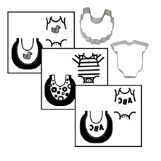 Резец и текстури за бисквити - бебе