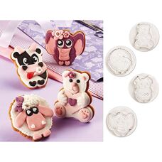 Комплект щампи - агънце, кравичка, мече,слонче