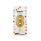 Декоративна свещ Party - осмица златна 5 см