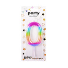 Декоративна свещ Party – нула с дъговидни цветове