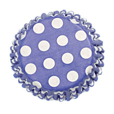 Мъфини и торти - Форма за мъфини - кръгчета на син фон