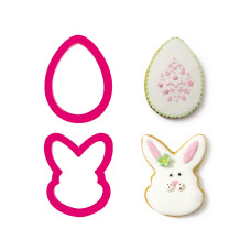 Резци на форми - Комплект резци Decora - Великденско яйце и лице на зайче