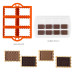 Резци на форми - Комплект резци Decora - правоъгълни резци и шоколадов калъп #02