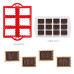 Резци на форми - Комплект резци Decora - правоъгълни резци и шоколадов калъп