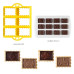 Резци на форми - Комплект резци Decora - правоъгълни резци и шоколадов калъп