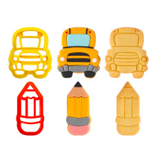 Резци на форми - Комплект резци Decora - училищен автобус и моливче