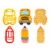 Комплект резци Decora - училищен автобус и моливче