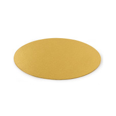 Луксозна кръгла основа Decora - тънка злато - 28 см
