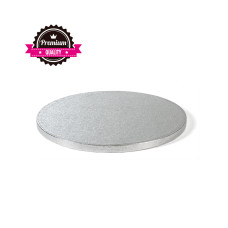 Мъфини и торти - Луксозна кръгла основа Decora Premium - сребро - 40 см