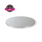 Луксозна кръгла основа Decora Premium - сребро - 45 см