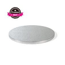 Мъфини и торти - Луксозна кръгла основа Decora Premium - сребро - 45 см