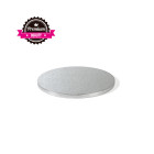 Луксозна кръгла основа Decora Premium - сребро - 28 см