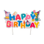 Топър за торти - Happy Birthday Peppa Pig